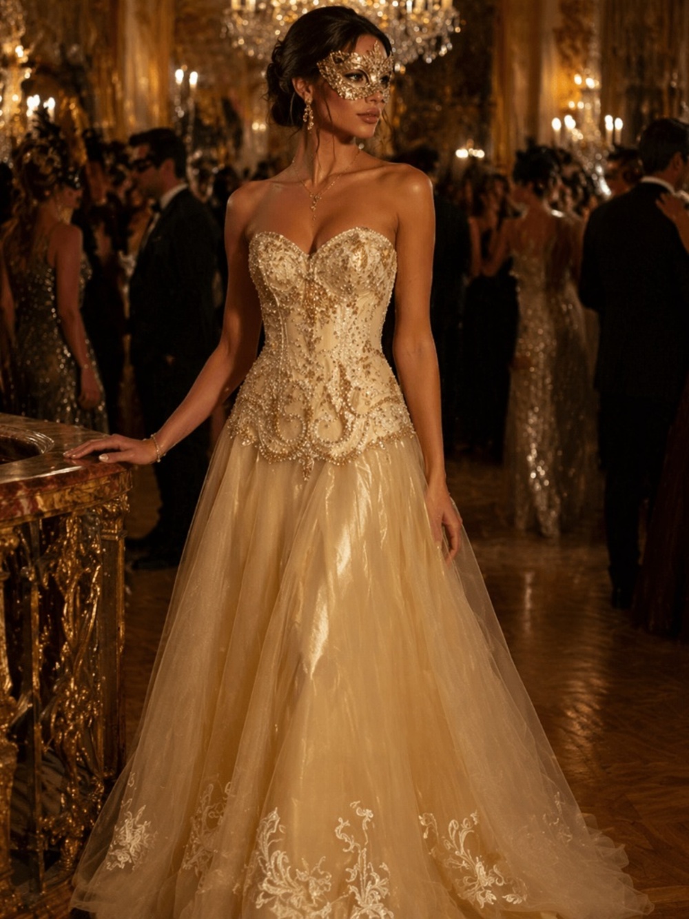 Jianini Vintage Haute Couture Sequin Dress 14